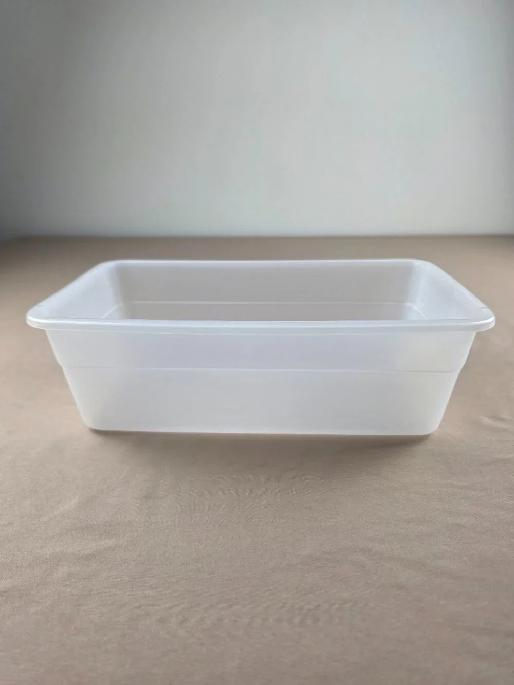 Vtg Plastic Container Storage Shoe Box Size Tucker Brand Pinkish Red Snap On Lid